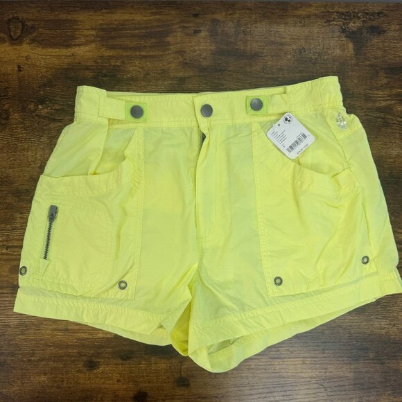 Free People New heights shorts in sour citrus yellow Size Small NWT - Picture 5 of 10